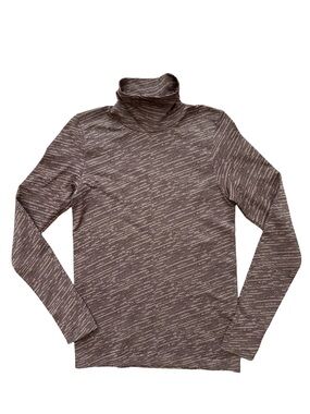 Athleta Women’s Lightweight Long Sleeve Brown Turtleneck Size Medium Activewear